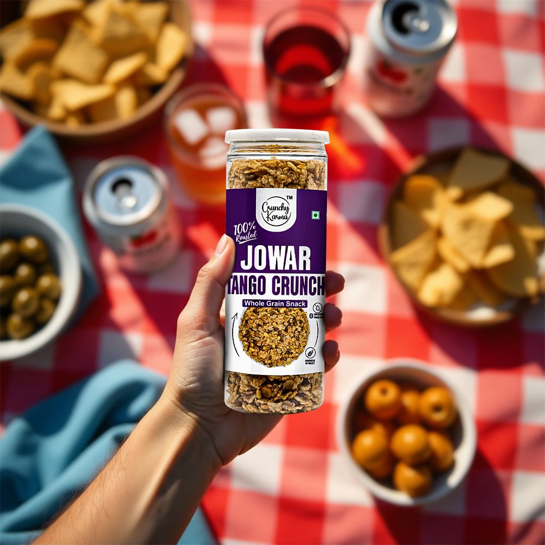 Crunchy Karma Jowar Tango Crunch – Roasted Snack of Jowar, Lentils & Seeds