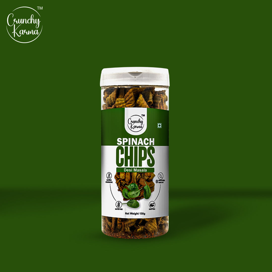 Crunchy Karma Spinach Chips – Desi Masala