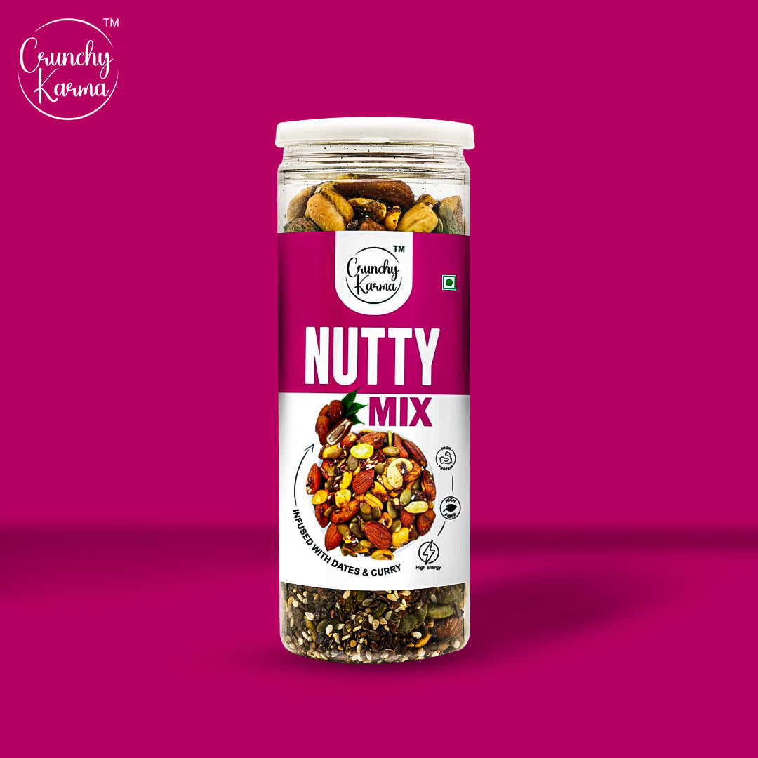 Crunchy Karma Nutty Mix – Infused with Date & Curry Leaves