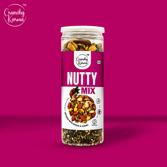 Crunchy Karma Nutty Mix – Infused with Date & Curry Leaves