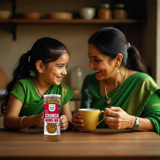 Crunchy Karma Crunch Munch Mix – Roasted Snack of Millets, Chickpeas, Lentils & Rice Puffs
