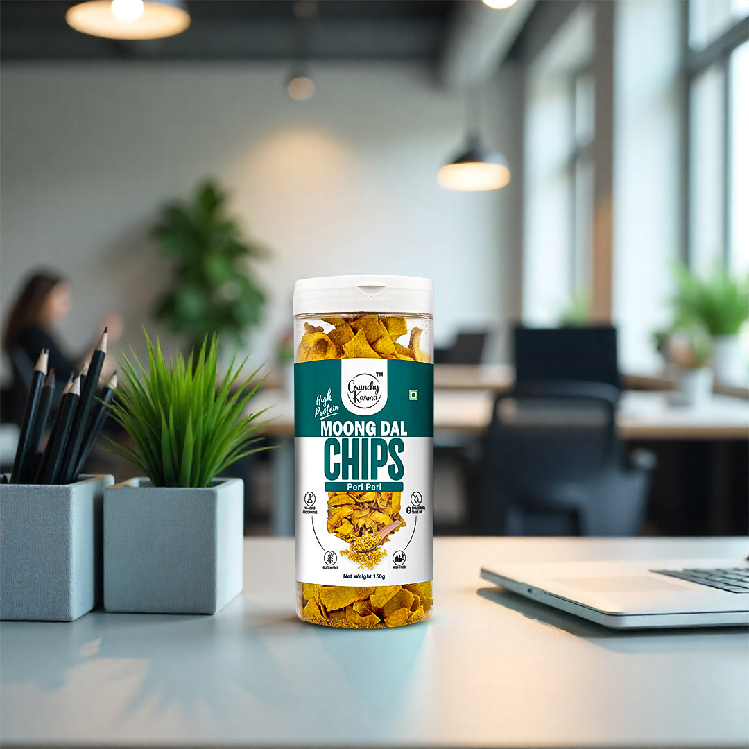 Crunchy Karma Moong Dal Chips – Peri Peri
