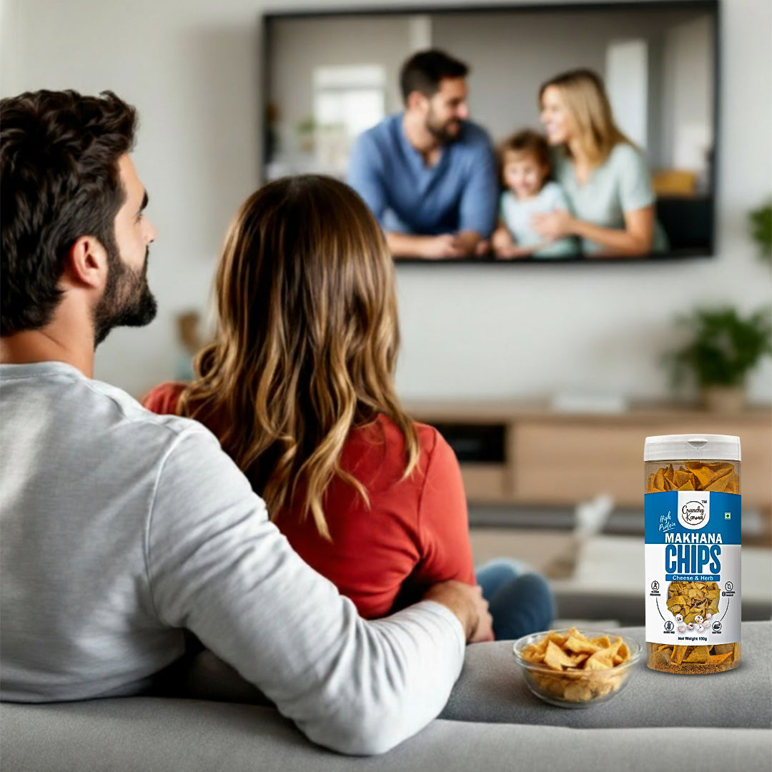 Crunchy Karma Makhana Chips – Cheese & Herb