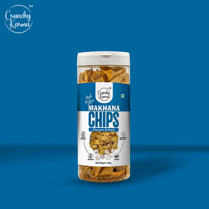 Crunchy Karma Makhana Chips – Cheese & Herb